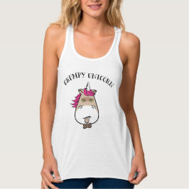 Stomme en grappige, gekke eenhoorn Tanktop