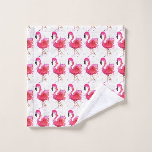 Stomme en kleurrijke roze flamingo Bathroom-handdo Bad Handdoek (Wasdoekje)