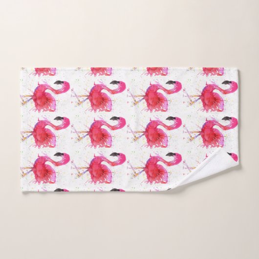 Stomme en kleurrijke roze flamingo Bathroom-handdo Bad Handdoek (Handdoek)