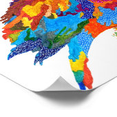 Stomme en kleurrijke vogel op een Poster van de Ta (Hoek)