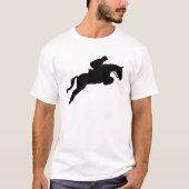 Stomme Engelse leiding Hunter Jumper Girl Riding H T-shirt (Voorkant)