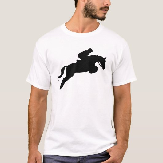 Stomme Engelse leiding Hunter Jumper Girl Riding H T-shirt (Voorkant)