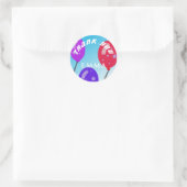 Stomme feestballonnen kinderen Birthday Hartelijk Ronde Sticker (Tas)