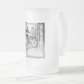 Stomme fietsen in de bossen matglas bierpul (Voorkant rechts)