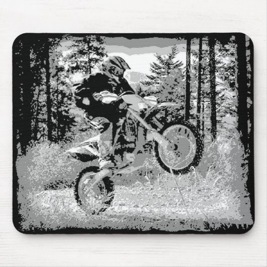 Stomme fietsen in de bossen muismat (Voorkant)