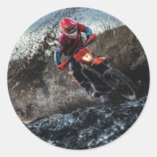 Stomme fietsprietkussen ronde sticker