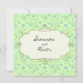 Stomme gedode vogels en vogelhuis sparen de datum save the date (Achterkant)