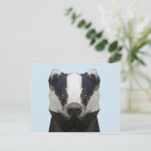 Stomme geometrische badger briefkaart (Staand voorkant)