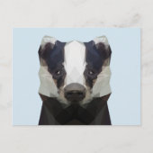 Stomme geometrische badger briefkaart (Voorkant)