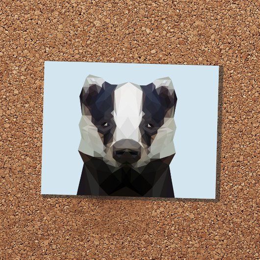 Stomme geometrische badger briefkaart