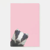 Stomme geometrische badger post-it® notes (Voorkant)