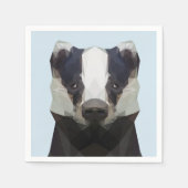 Stomme geometrische badger servetten (Voorkant)