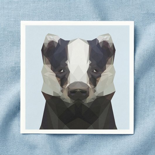 Stomme geometrische badger servetten