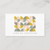 Stomme geometrische minimalistische blindgeel en g visitekaartje (Voorkant)