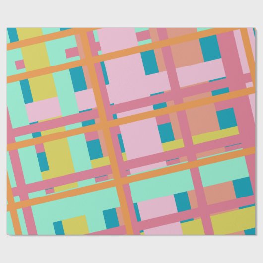 Stomme geplakte geometrische lijnen voor het afspe cadeaupapier (Vlak)