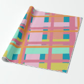 Stomme geplakte geometrische lijnen voor het afspe cadeaupapier (Uitgerold)