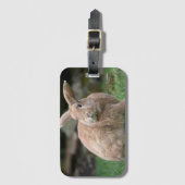 Stomme ginger bunny met grote oren bagagelabel (Voorkant (verticaal))