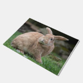 Stomme ginger bunny met grote oren deurmat (Schuin)