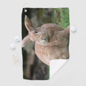 Stomme ginger bunny met grote oren golfhanddoek (Insitu)