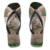 Stomme ginger bunny met grote oren teenslippers (Voetbed)