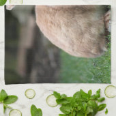 Stomme ginger bunny met grote oren theedoek (Gevouwen)