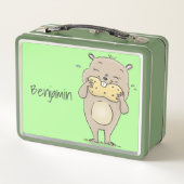 Stomme glimlachende hamster met pinda-cartoon (Achterkant)