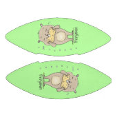 Stomme glimlachende hamster met pinda-cartoon american football (Panelen)