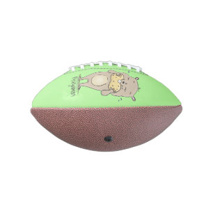 Stomme glimlachende hamster met pinda-cartoon american football