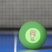 Stomme glimlachende hamster met pinda-cartoon pingpongbal (Net)