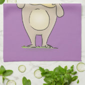 Stomme glimlachende hamster met pinda-cartoon theedoek (Gevouwen)