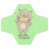 Stomme glimlachende hamster met pinda-cartoon voetbal (Enkel)