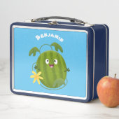 Stomme glimlachende watermeloen cartoon (In situ)