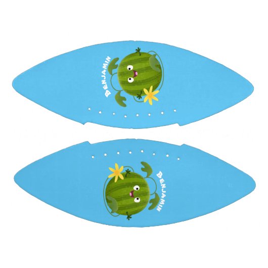 Stomme glimlachende watermeloen cartoon american football (Panelen)