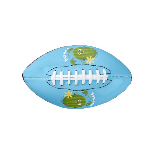 Stomme glimlachende watermeloen cartoon american football (Voorkant)