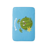 Stomme glimlachende watermeloen cartoon badmat (Voorkant Verticaal)