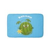 Stomme glimlachende watermeloen cartoon badmat (Voorkant)