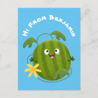 Stomme glimlachende watermeloen cartoon