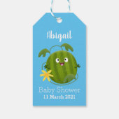 Stomme glimlachende watermeloen cartoon cadeaulabel (Achterkant)