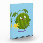 Stomme glimlachende watermeloen cartoon fotoblokken (Links)