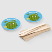 Stomme glimlachende watermeloen cartoon handwaaier (Niet-gemonteerd)