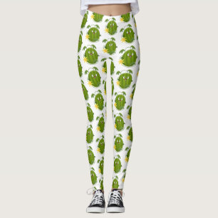 Stomme glimlachende watermeloen cartoon leggings
