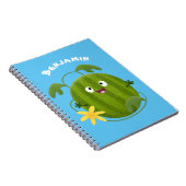 Stomme glimlachende watermeloen cartoon notitieboek (Rechterzijde)
