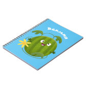 Stomme glimlachende watermeloen cartoon notitieboek (Linkerzijde)