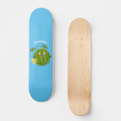 Stomme glimlachende watermeloen cartoon persoonlijk skateboard (Voorkant)