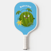 Stomme glimlachende watermeloen cartoon pickleball paddle (Achterkant)