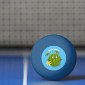 Stomme glimlachende watermeloen cartoon pingpongbal (Net)