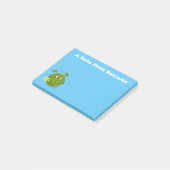 Stomme glimlachende watermeloen cartoon post-it® notes (Schuin)