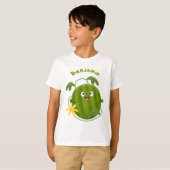 Stomme glimlachende watermeloen cartoon t-shirt (Voorkant volledig)