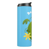 Stomme glimlachende watermeloen cartoon thermosbeker (Gedraaid links)