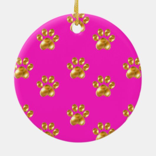 Stomme goudpoten keramisch ornament (Achterkant)